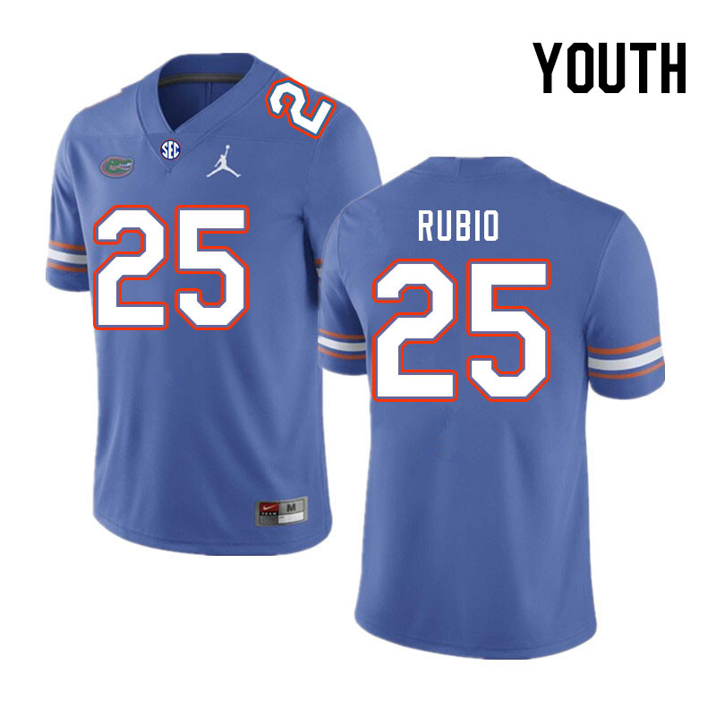 Youth #25 Anthony Rubio Florida Gators College Football Jerseys Stitched Sale-Royal